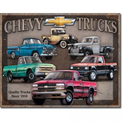 Enseigne Chevrolet en métal / Trucks